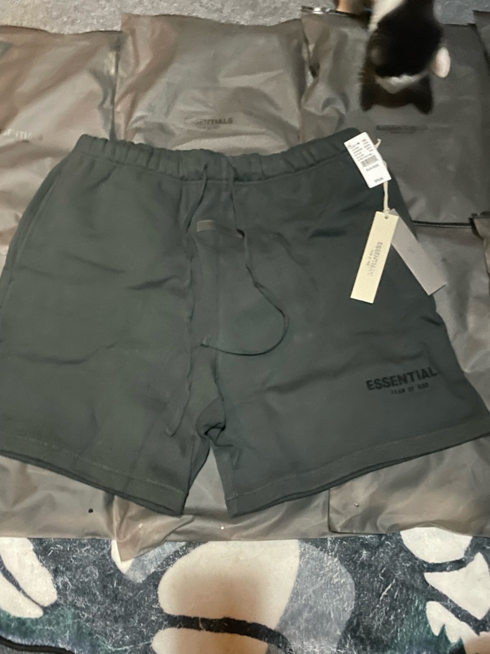 Essentials Men's Dark Charcoal Athletic Shorts